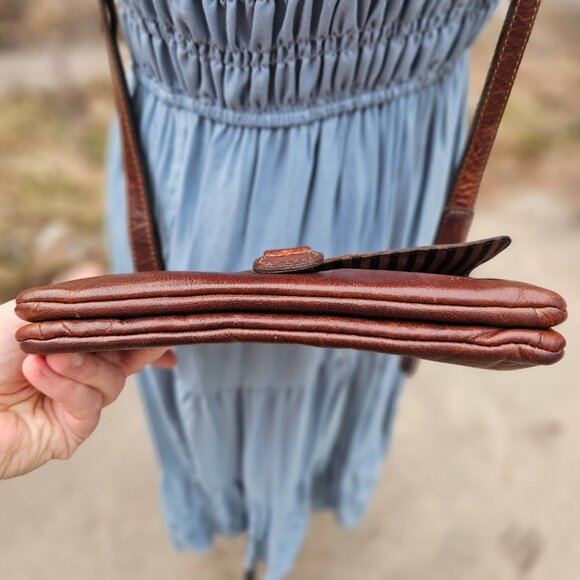 Jack Georges Voyager Small Crossbody Leather Bag Wallet, Pre-owned - Picture 11 of 11